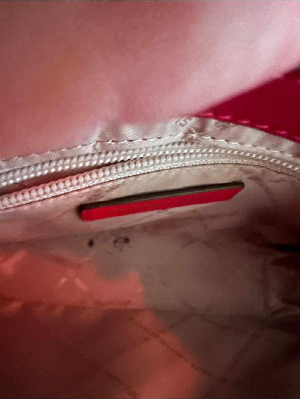 Michael Kors Red Saffiano MK Circle Logo Crossbody - Picture 6 of 8